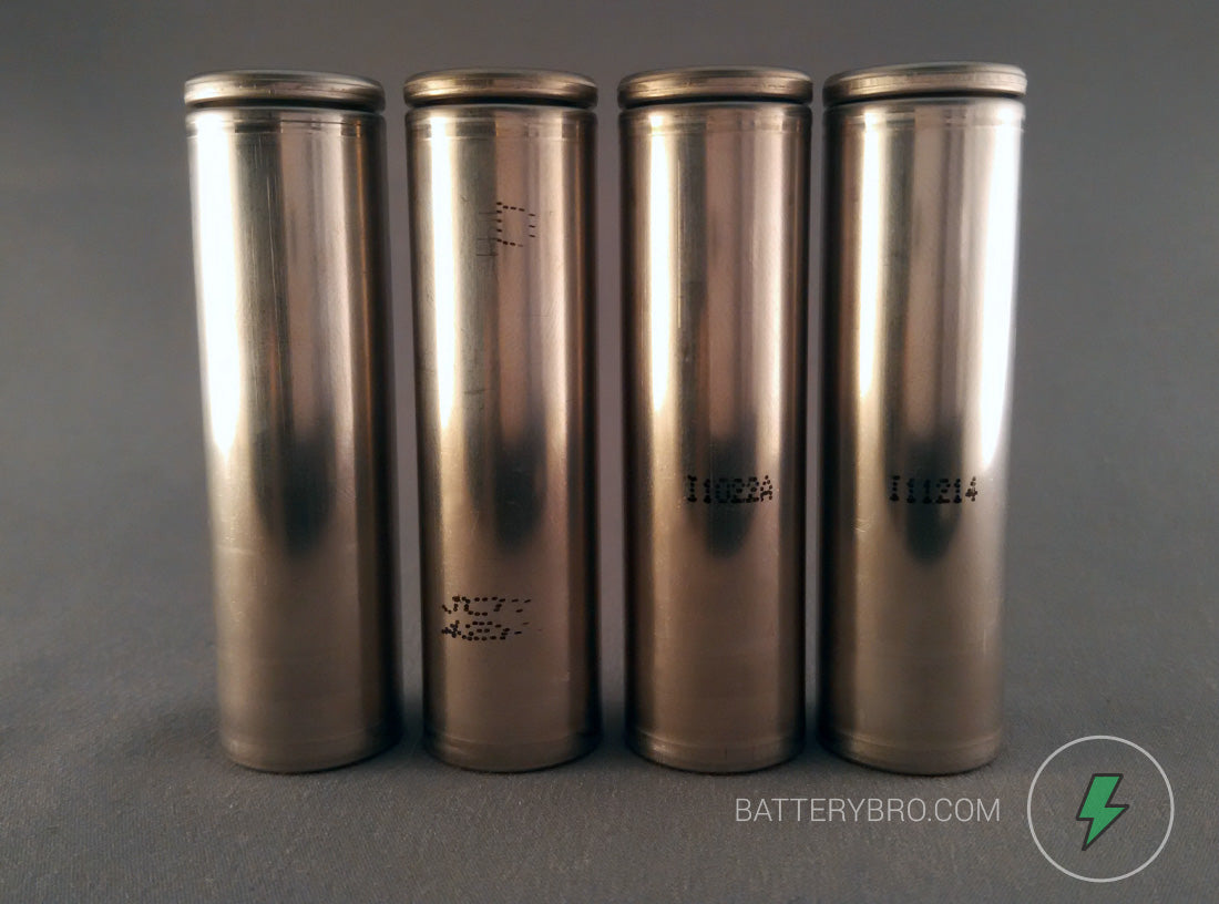 all four hg2 batteries unwrapped and in a row