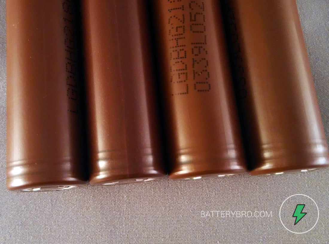 Four choco batts with top cap grooves for inspection