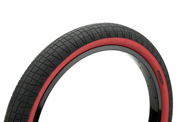 red and black bmx tires