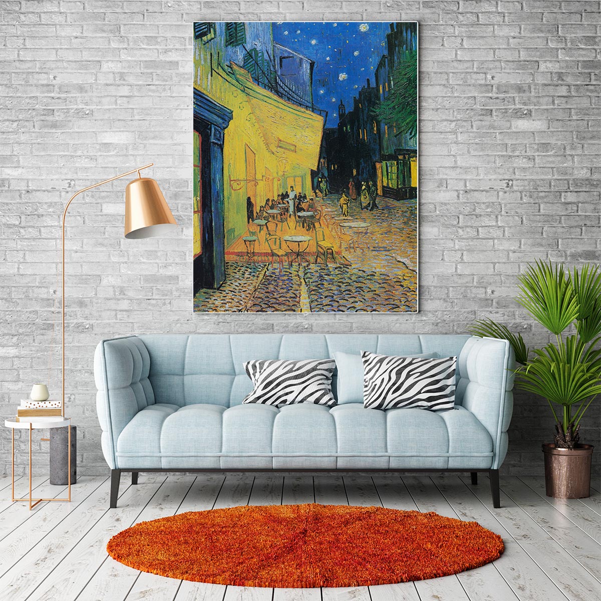 Café Terrace at Night Art Print by Van Gogh