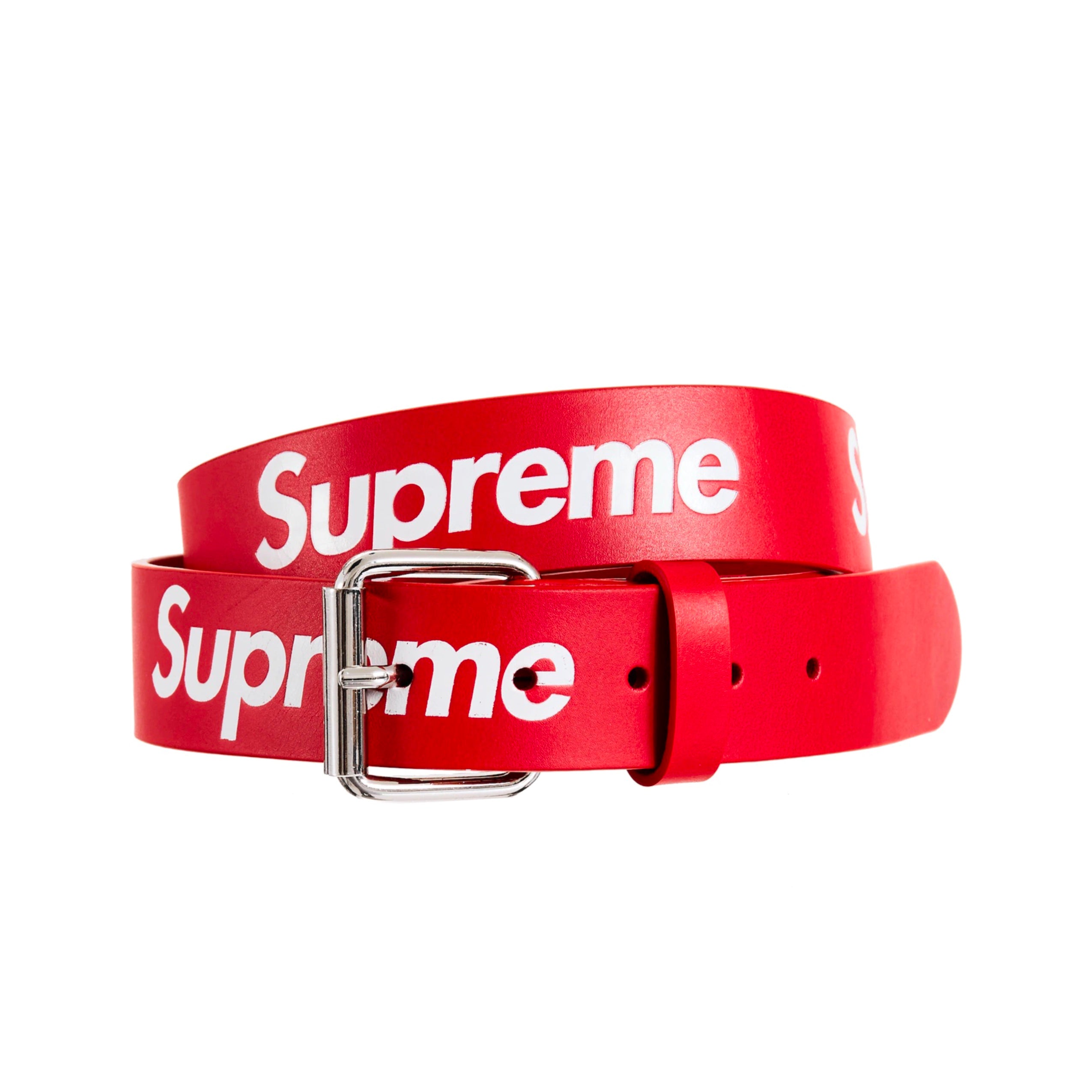Supreme SS22 Week 13 Repeat Leather Belt Red – ATM KICKS