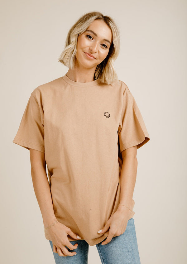 Happy Tee (Oversized) - Mushroom