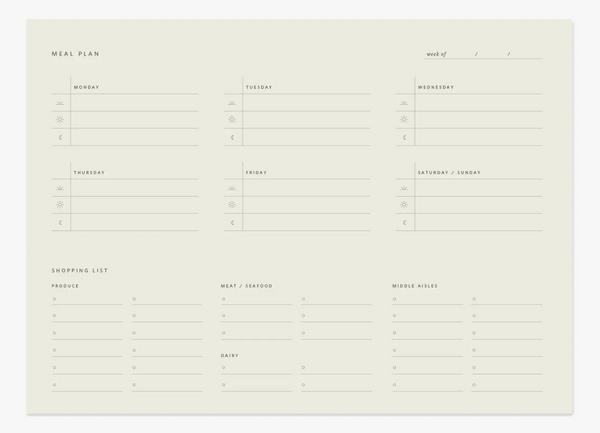 Notepad - Weekly Meal Planner
