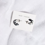 Mali Hoop Earrings in Black & White