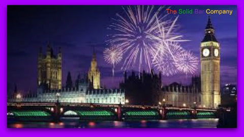 The Houses of Parliament in London on Bonfire Night