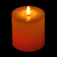 Orange wax candle