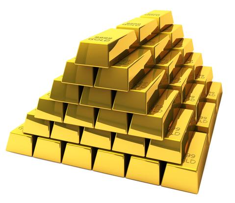 Pile of gold demonstrating money spent on shampoo advertising and development