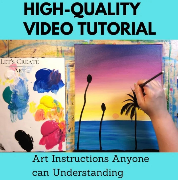 Donut Art Supply Box and Painting Lesson