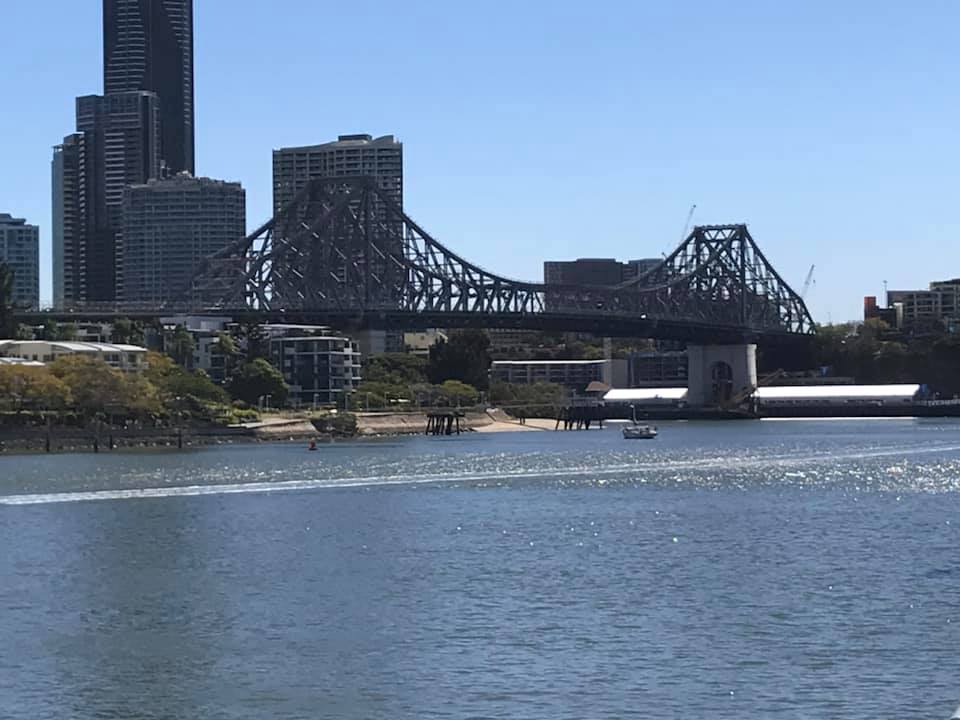 EBB Owners Club ride - view of Storey Bridge Brisbane 