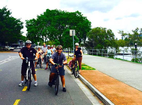 Electric Bikes Brisbane Owners Club e-bike ride February West End