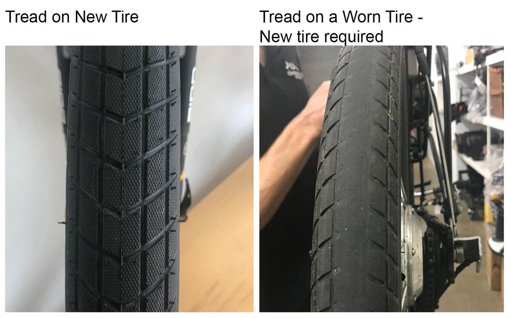 How do you know your electric bicycle tire is worn?