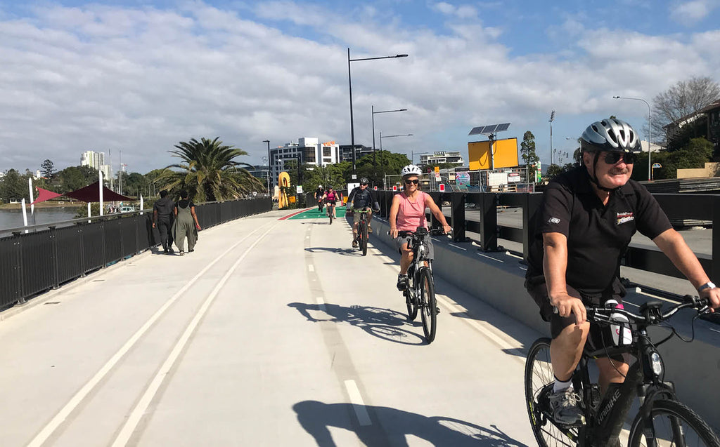 Ebike riding on Brisbane's bicycle paths