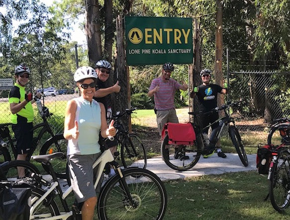 EBB Owners Club - ebike ride ends up at Lone Pine Koala Sanctuary