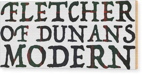 Fletcher Of Dunans Modern Tartan Words - Wood Print