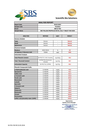 BEE POLLEN PROPOLIS ROYAL JELLY TABLET FOR KIDS