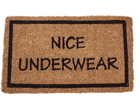 Nice underwear doormat