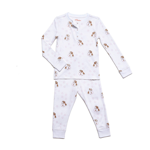 puppy print pajamas