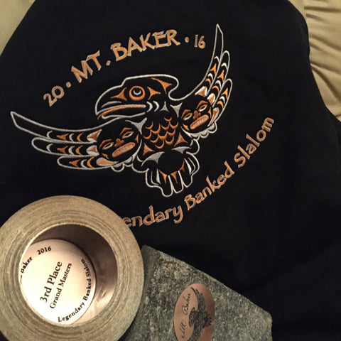 Mt Baker banked Slalom Winner Jacket and Duct Tape Trophy