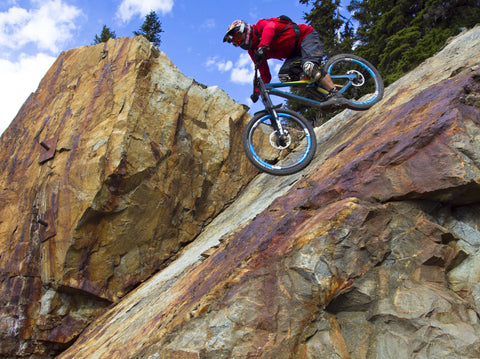 Legendary Pro Mountain Bike Freerider Brett Tippie, testing the Pro Standard Super-Visor Low Profile Under Visor GoPro Helmet Mount for MTB, BMX, Moto and ATV