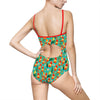 Ladies One-Piece Swimsuit / Leotard - Pineapple Glory