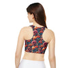 Padded Sports Bra - Opulent Plumes