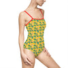 Ladies One-Piece Swimsuit / Leotard - Tropical Picnic