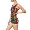 Ladies Vintage One-Piece Swimsuit - Cheetah's Gaze