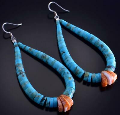 Turquoise & Sterling Silver Earrings Lupe Lovato