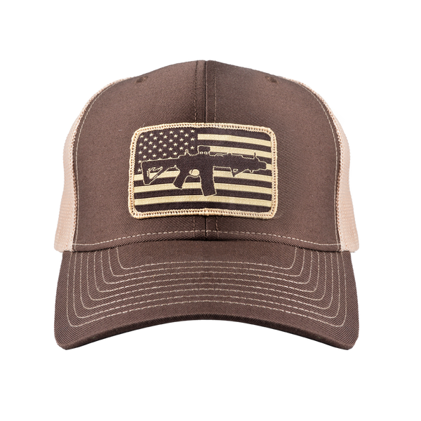 Ariat Men's Brown Oilskin Mesh Cap