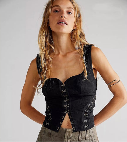 FREE PEOPLE Corset DON’T LOOK BACK Top