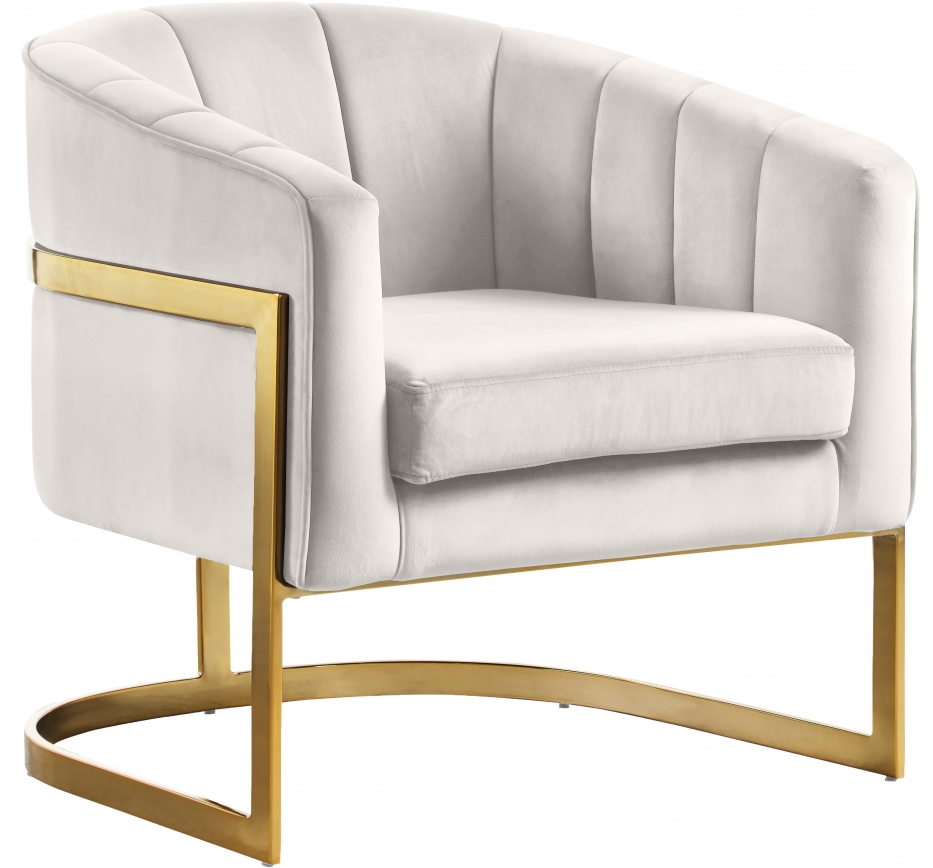 cream modern accent chair