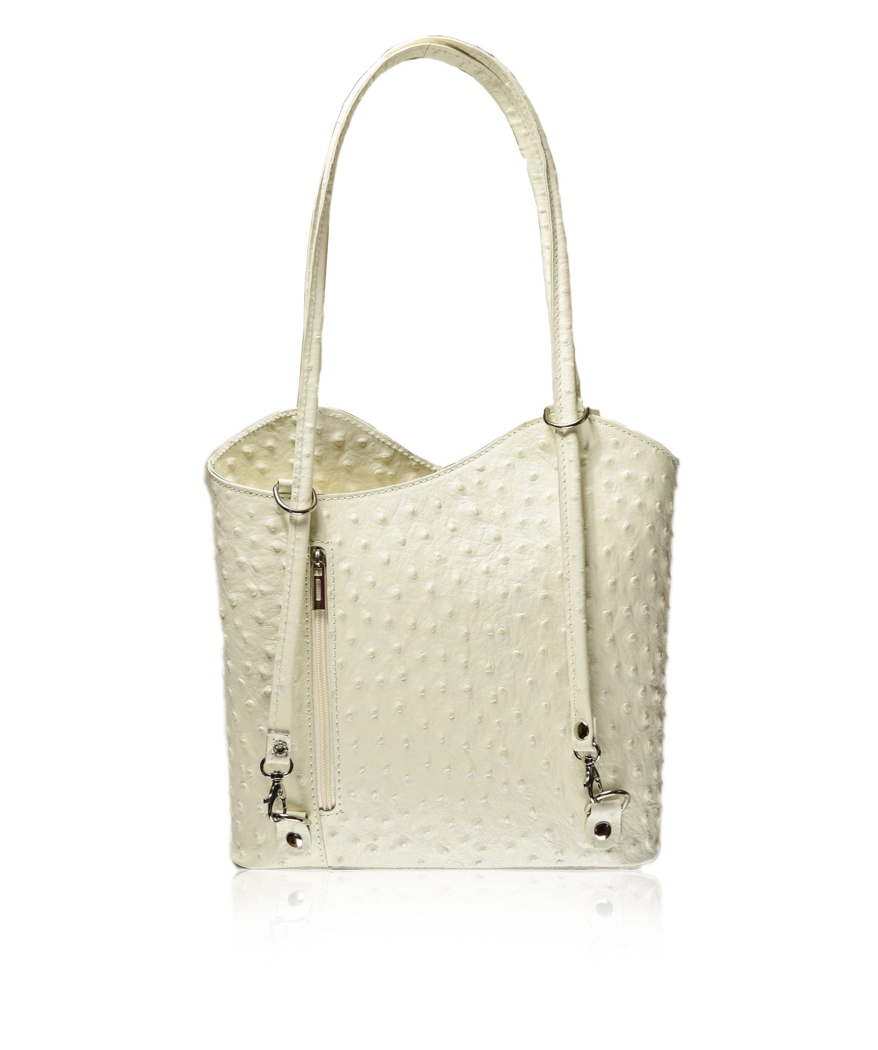 VENTURINA | Off White Colour Italian Leather Handbag | Florence Leather Collection
