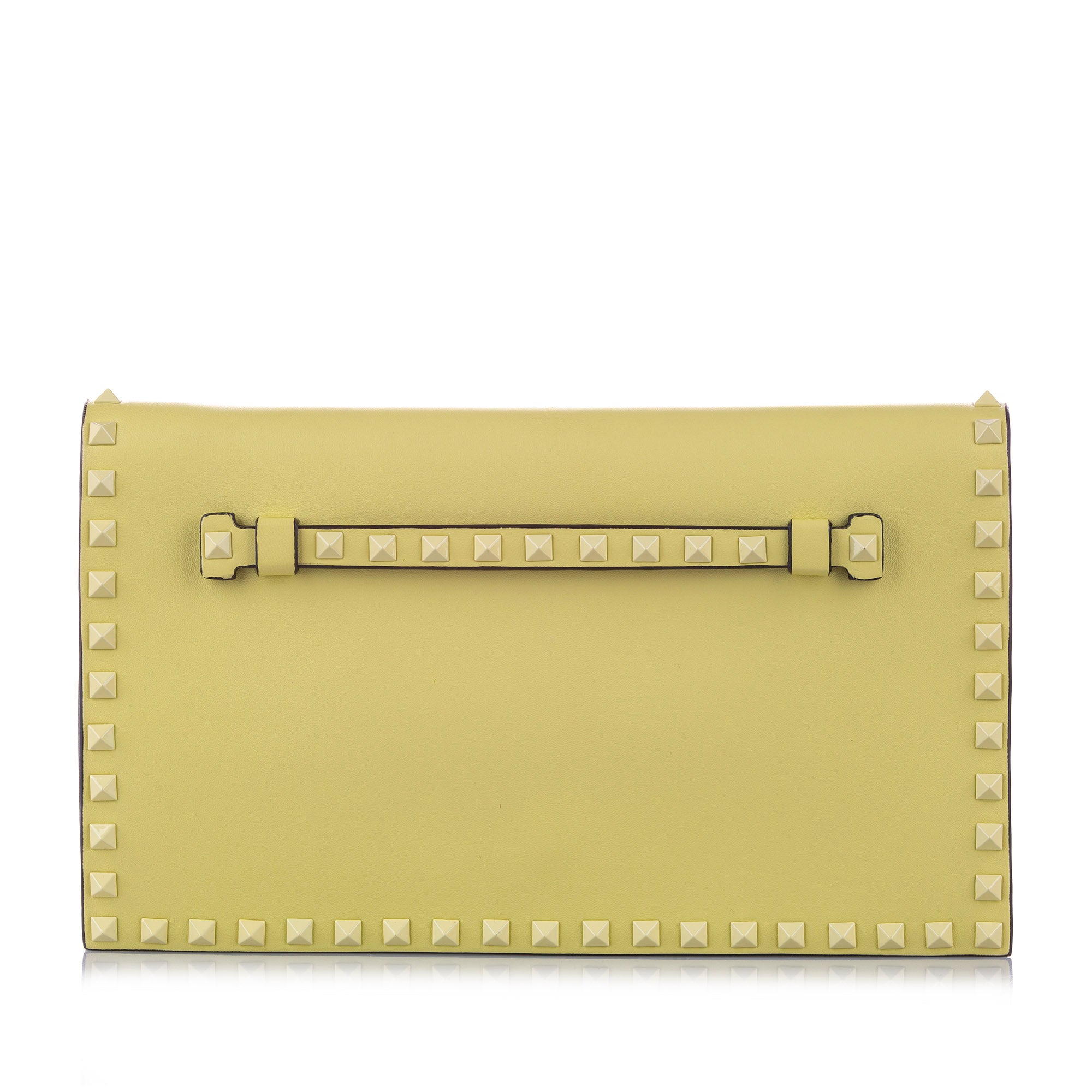 Rockstud Leather Clutch Bag