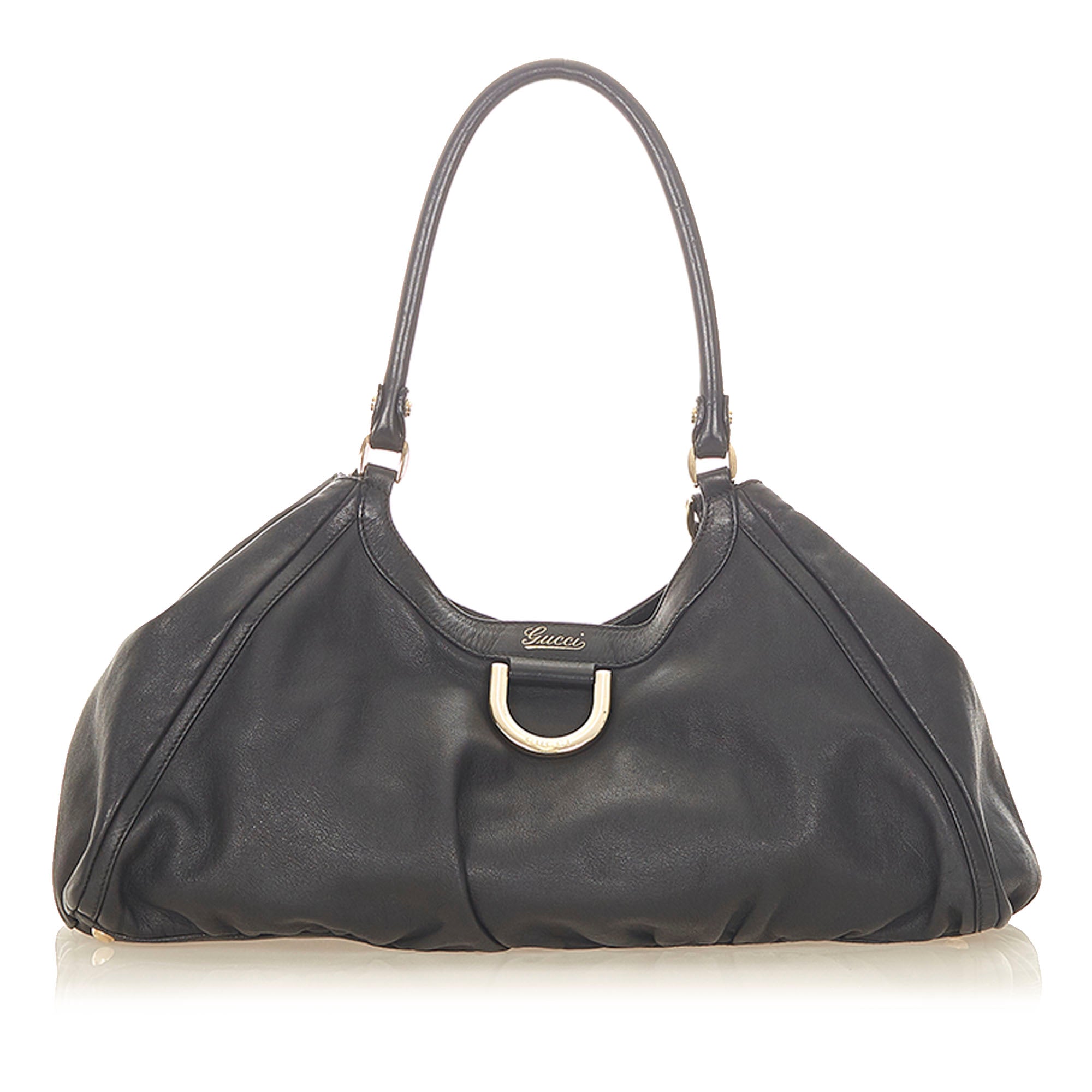 Abbey D-Ring Leather Shoulder Bag