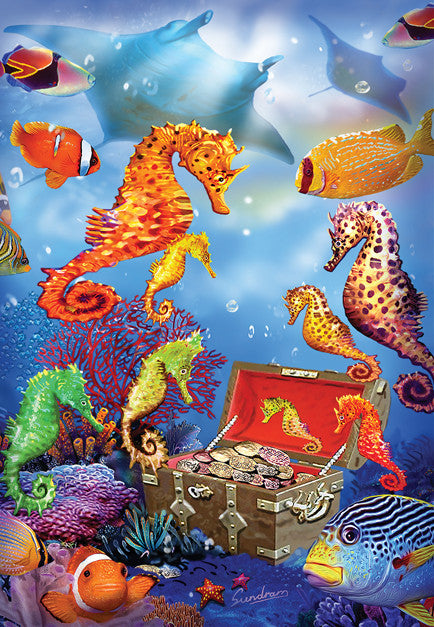 Seahorse Treasure Jigsaw Puzzle 100 Pieces Steve Sundram - Mr Puzzle Head