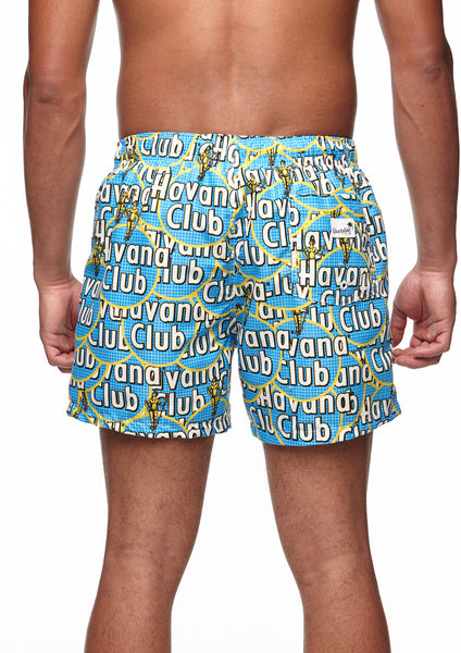 Boardies® X Havana Club - Blue Mid Length Shorts Back