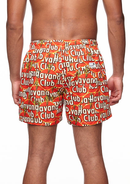 Boardies® X Havana Club - Orange Mid Length Shorts Back