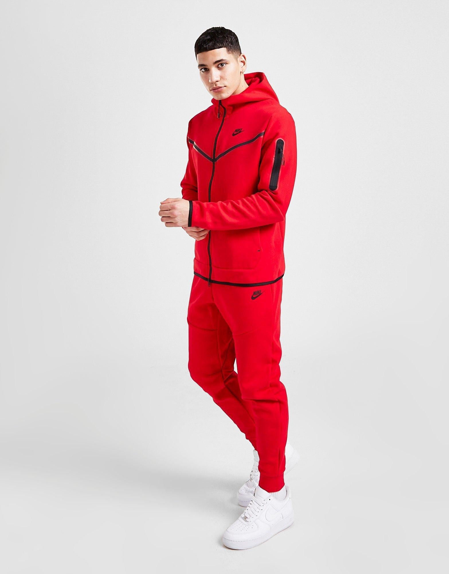 federación ingeniero Creación Nike Tech Fleece Tracksuit - Red – Miracle Inventory