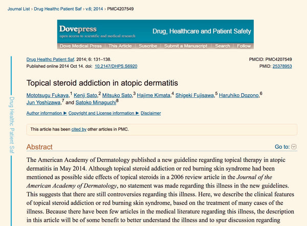 Topical steroid addiction TSW eczema side effects