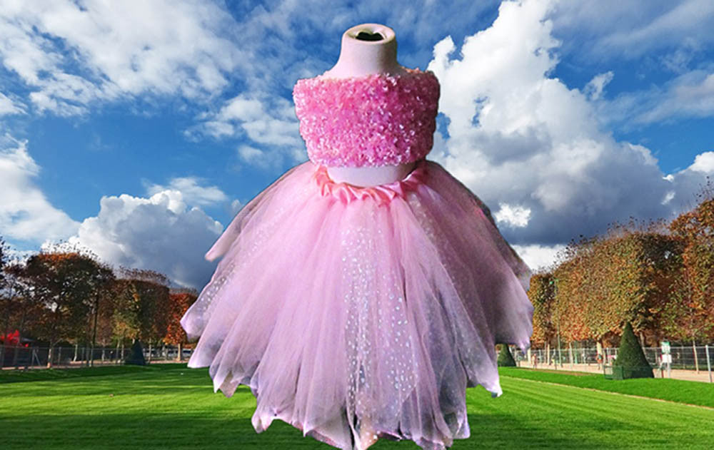 Ladies Baby's Breath Pink Sparkle Tutu Skirt