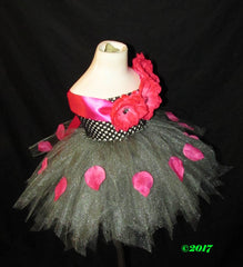 Gunmetal and Petals Tutu Dress