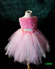 Plus Size Baby's Breath Pink Sparkle Skirt
