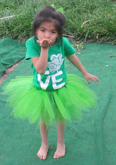 Ladies Sparkle Green Tutu Skirt