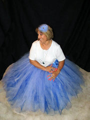 Voluptuous Sizes Blue Pinstripe Tutu Skirt