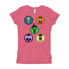 New and Fun Halloween Characters Girl's T-Shirt