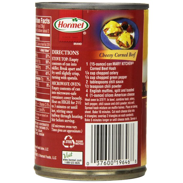 Hormel Mary Kitchen Corned Beef Hash, Homestyle, 6 Count