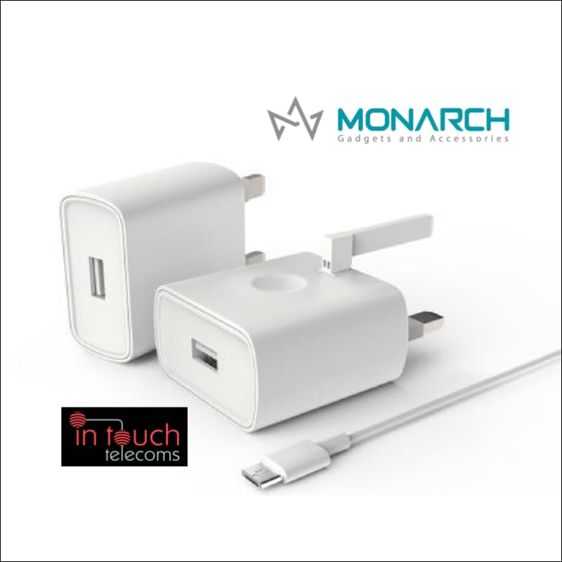 Monarch Gadgets Fast 5V 2A USB Charger 1m Micro USB Ca –