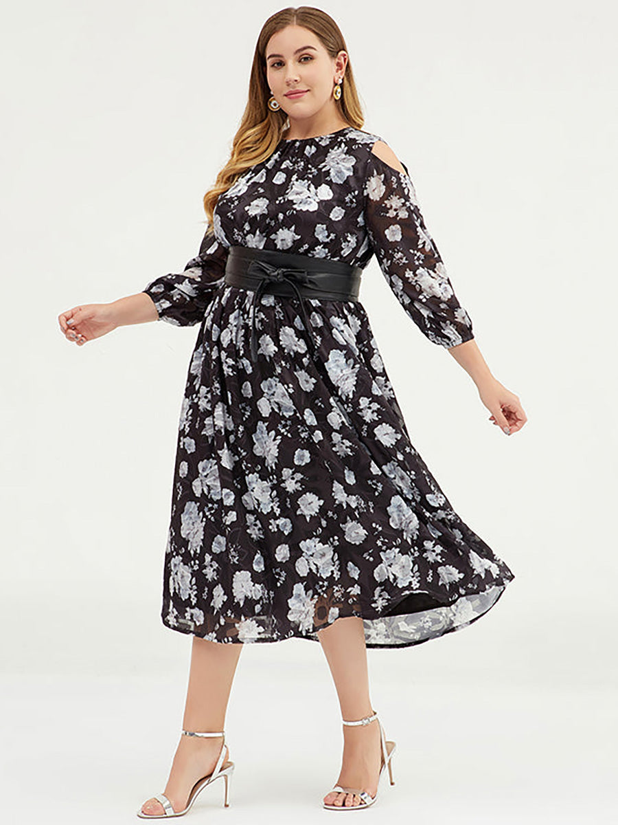 plus size chiffon maxi dress with sleeves