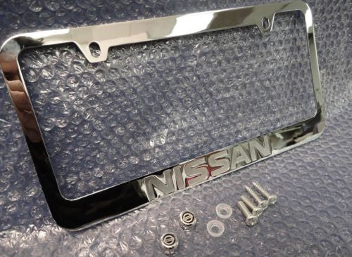 Chrome golf club license plate frame