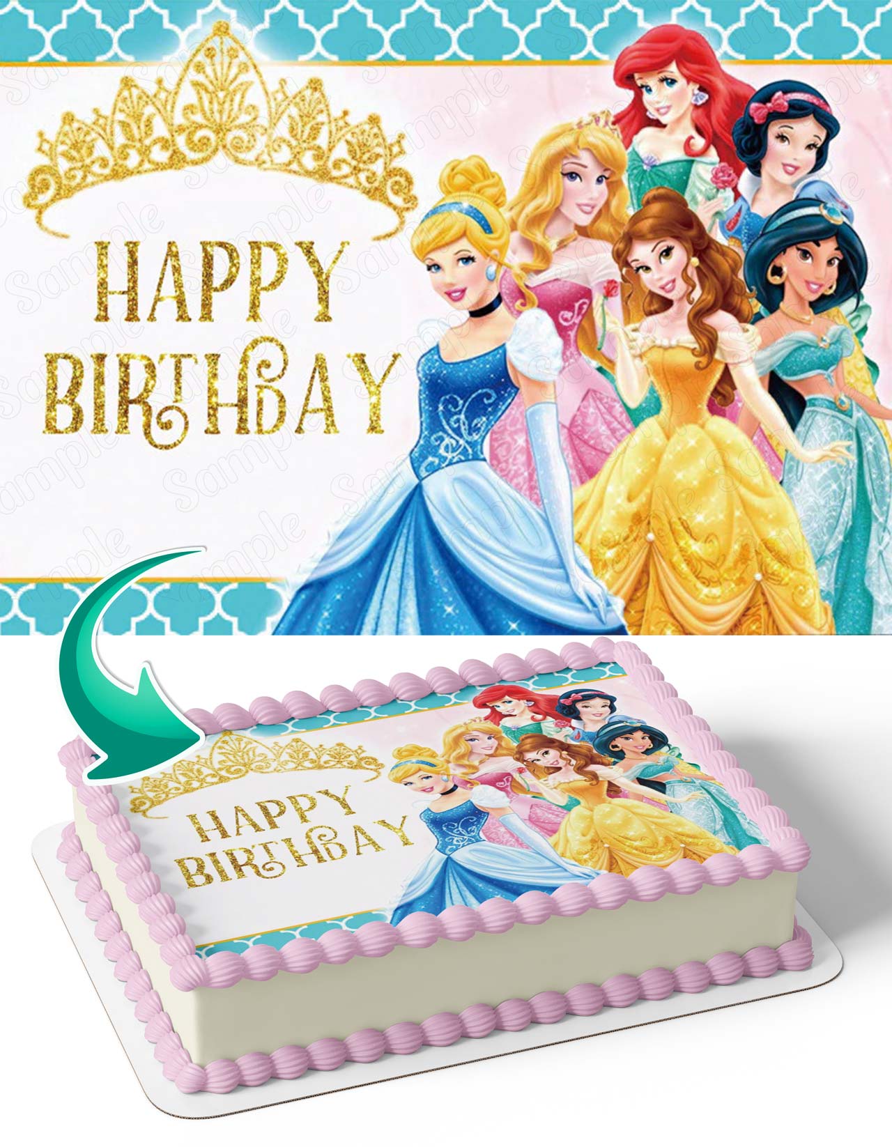 princess birthday cake design for girls